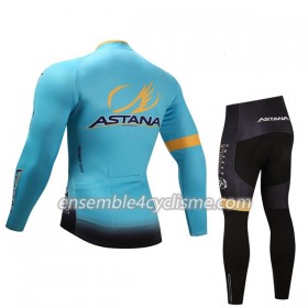 Tenue Maillot M/L + Collant Long 2017 Astana Pro Team Enfant N001